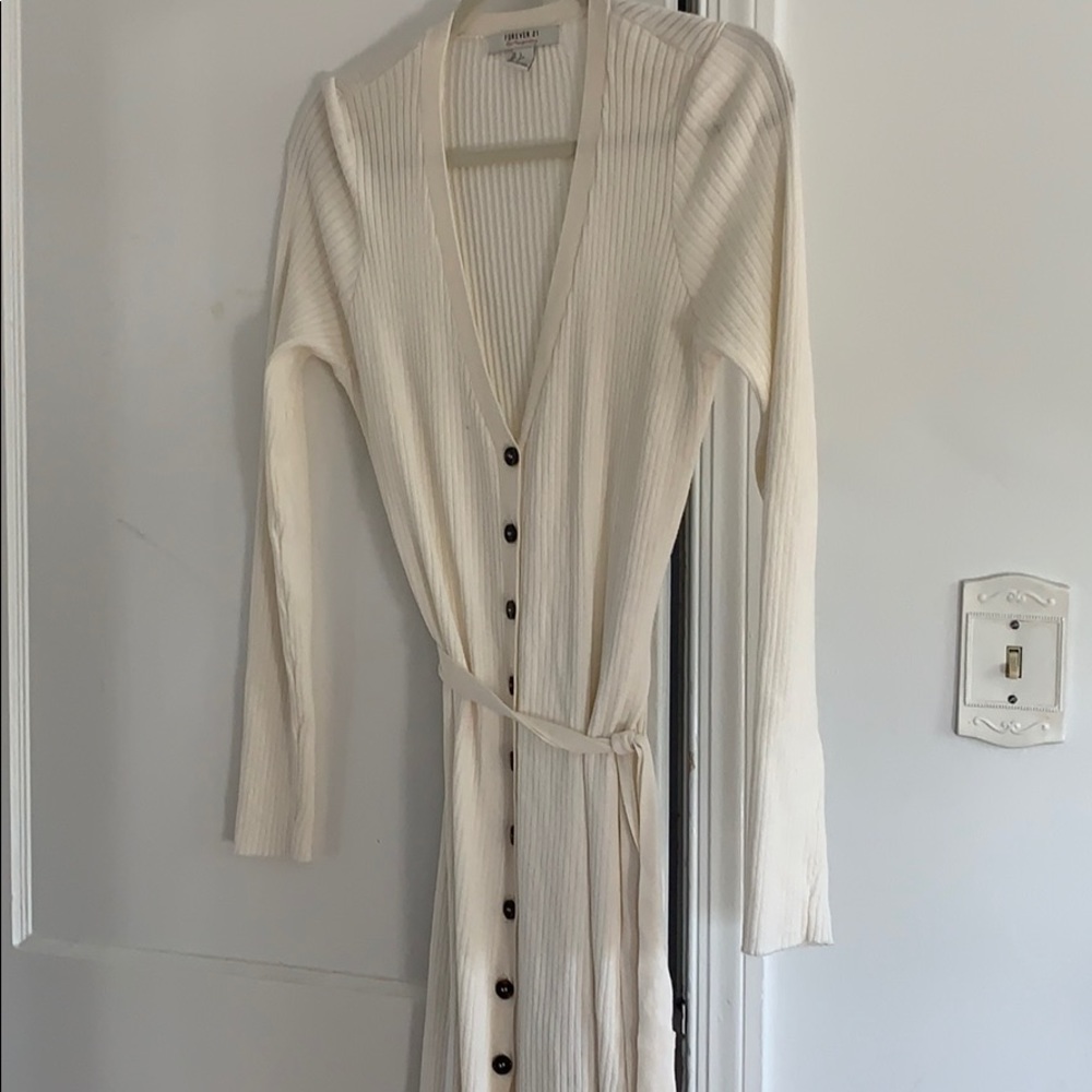 Forever 21 tie-waist dress size L